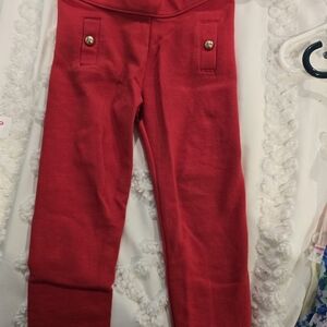Janie and Jack Red Kids Leggings